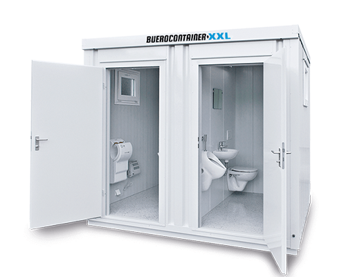Sanitärcontainer mit WC und Dusche