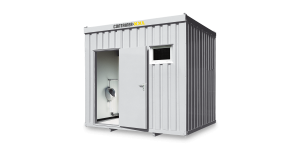 WC Container – 2 qm, H2515 x B2100 x T1140 mm, mobil einsetzbar, fertig montiert